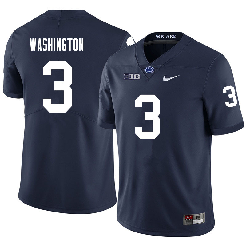 Men #3 Parker Washington Penn State Nittany Lions College Football Jerseys Sale-Navy - Click Image to Close